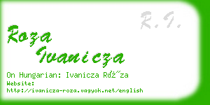 roza ivanicza business card